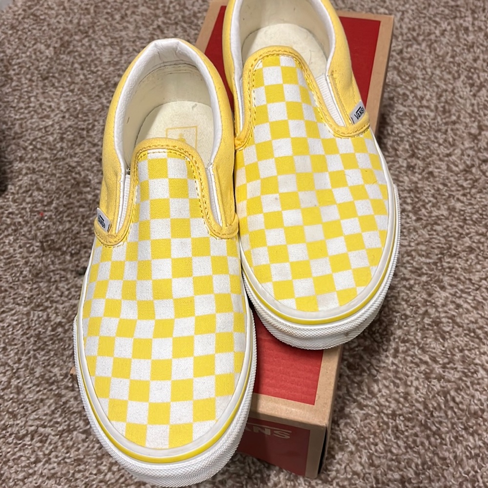 Classic Van slip on Yellow Checkered